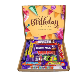 GRO VITS - Chocolate Gift Box Hamper - 10 Mini Chocolate bars, Gift Letter Box Friendly, Sweet Treat Gift Box, Perfect for Presents, Surprises and Special Occasions, Gifting