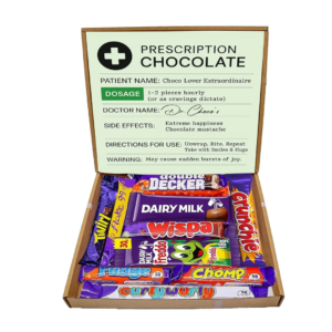 GRO VITS - Prescription Chocolate Gift Box - 10 Mini Chocolate Bars Funny Gifts Chocolate Gift Box Perfect for Get Well Soon Gifts, Presents, Birthdays, Gifting And Treats