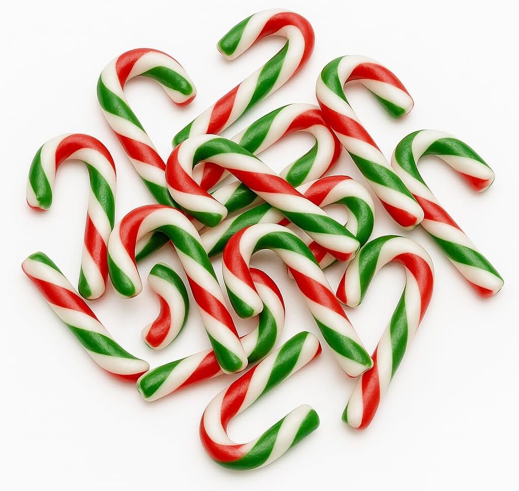 GRO VITS Mini Peppermint Candy Canes – 50 Pack