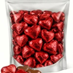 GRO VITS Red Foil Chocolate Hearts – 30 Pack