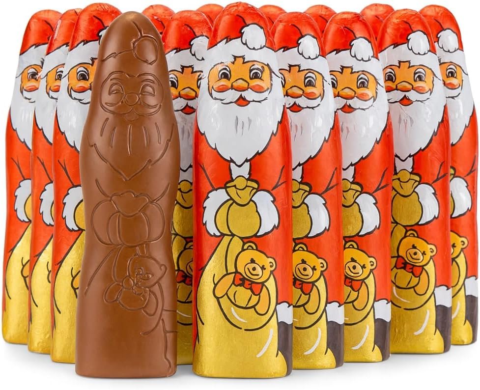 GRO VITS Milk Chocolate Santa Figures – 30 Pack, 375g