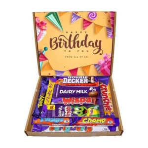 GROVITS Happy Birthday Chocolate Gift Box – 10 Mini Chocolate Bars