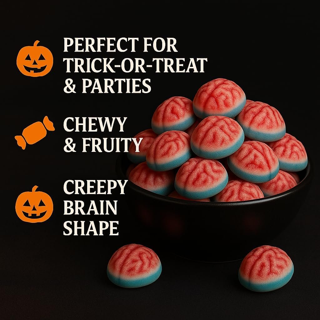 GRO VITS Halloween Jelly Brains Sweets – 500g Bag - Image 3