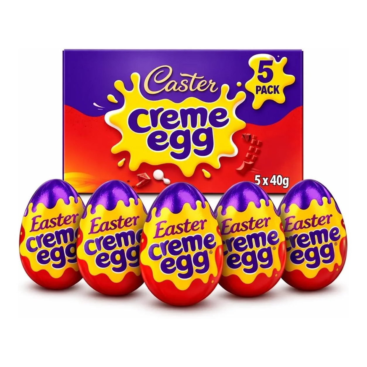 GROVITS Milk Chocolate Creme Eggs – 5 Pack (40g Each)