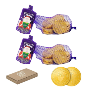 GROVITS Milk Chocolate Gold Coins – 70g x 2 Pack