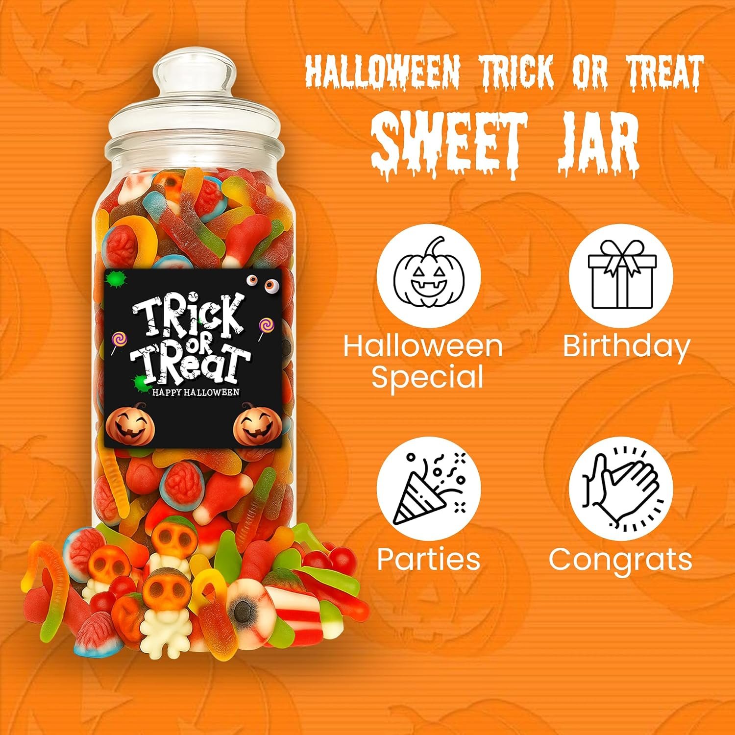 GRO VITS Halloween Pick & Mix Sweet Jar – 635g - Image 5
