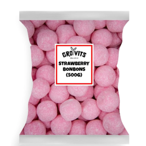 GROVITS Strawberry Bonbons Sweets – 500g Bag