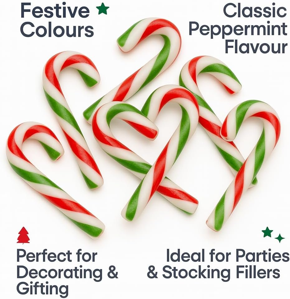 GRO VITS Mini Peppermint Candy Canes – 50 Pack - Image 6
