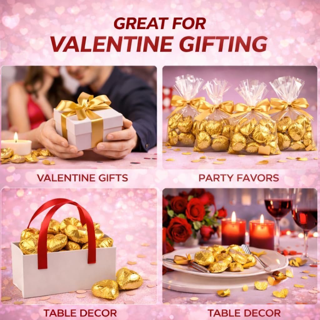 GRO VITS Gold Foil Chocolate Hearts – 30 Pack - Image 6