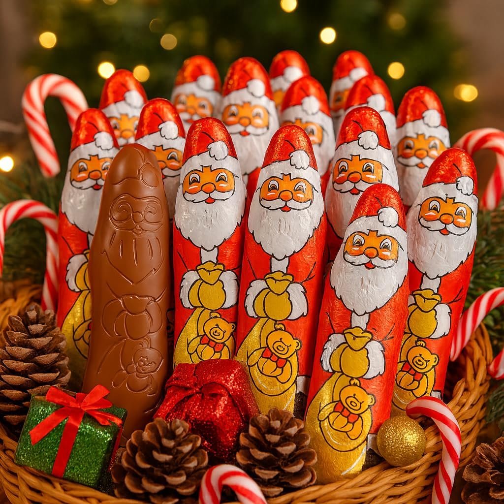 GRO VITS Milk Chocolate Santa Figures – 30 Pack, 375g - Image 6