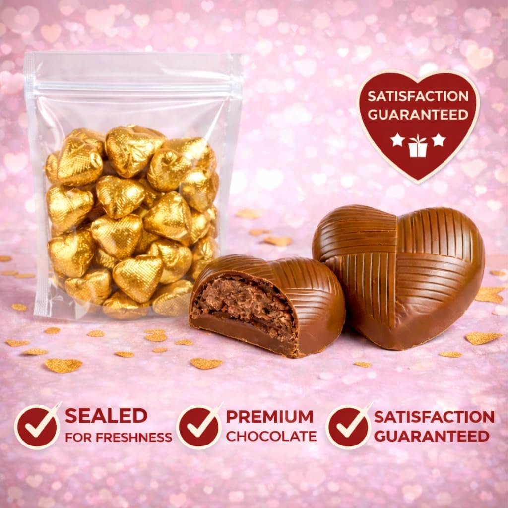 GRO VITS Gold Foil Chocolate Hearts – 30 Pack - Image 7