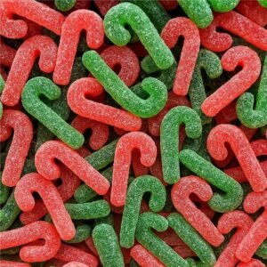 GRO VITS Sugared Candy Canes Jellies – 500g Bag