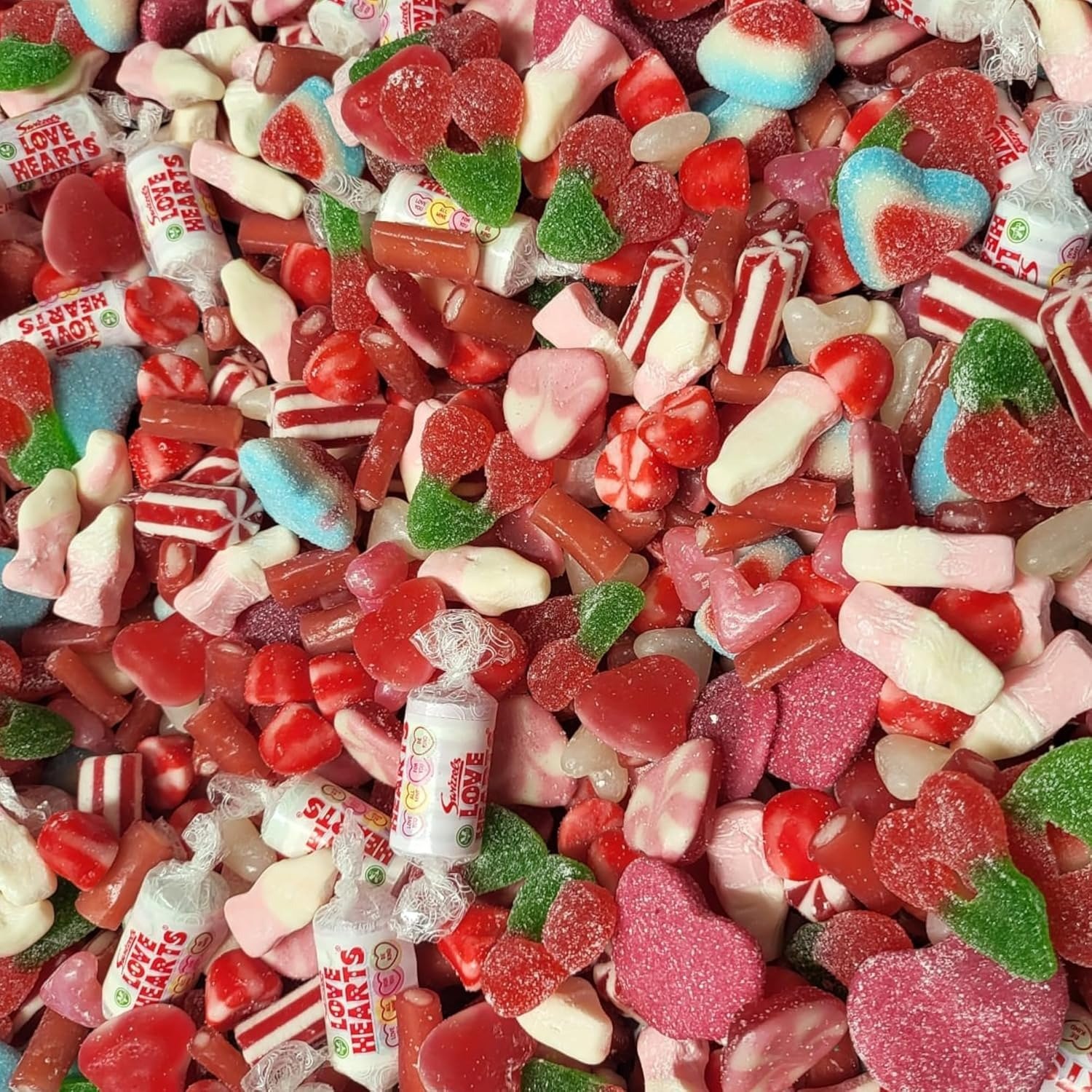 GRO VITS Love Hearts Jelly Sweets – 500g Retro Candy Pouch - Image 2