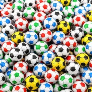 GRO VITS Chocolate Footballs – 250g Foil Wrapped Chocolate Balls