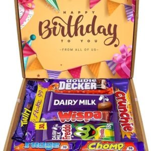 GRO VITS Happy Birthday Chocolate Gift Box – 10 Mini Chocolate Bars