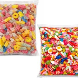 GRO VITS Pick & Mix Sweets Bundle – 2 x 500g Fizzy & Non-Fizzy Jelly Candy Pouches