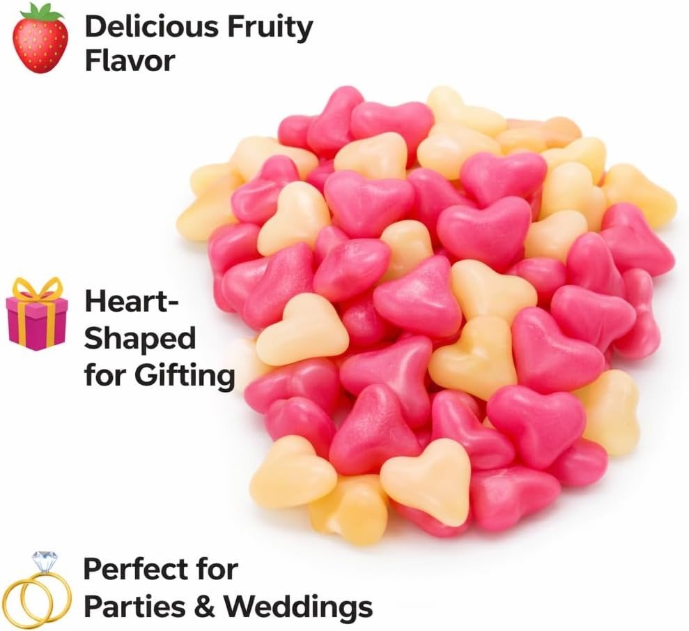 GRO VITS Valentine Jelly Beans Love Hearts – 500g Bag - Image 2