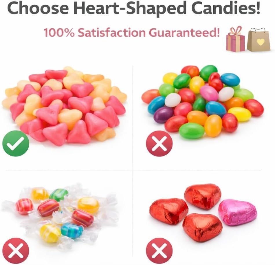 GRO VITS Valentine Jelly Beans Love Hearts – 500g Bag - Image 3