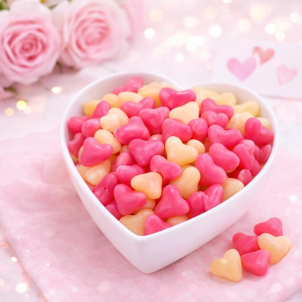 GRO VITS Valentine Jelly Beans Love Hearts – 500g Bag - Image 6