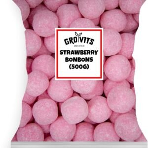 GRO VITS Strawberry Bonbons Sweets – 500g Bag