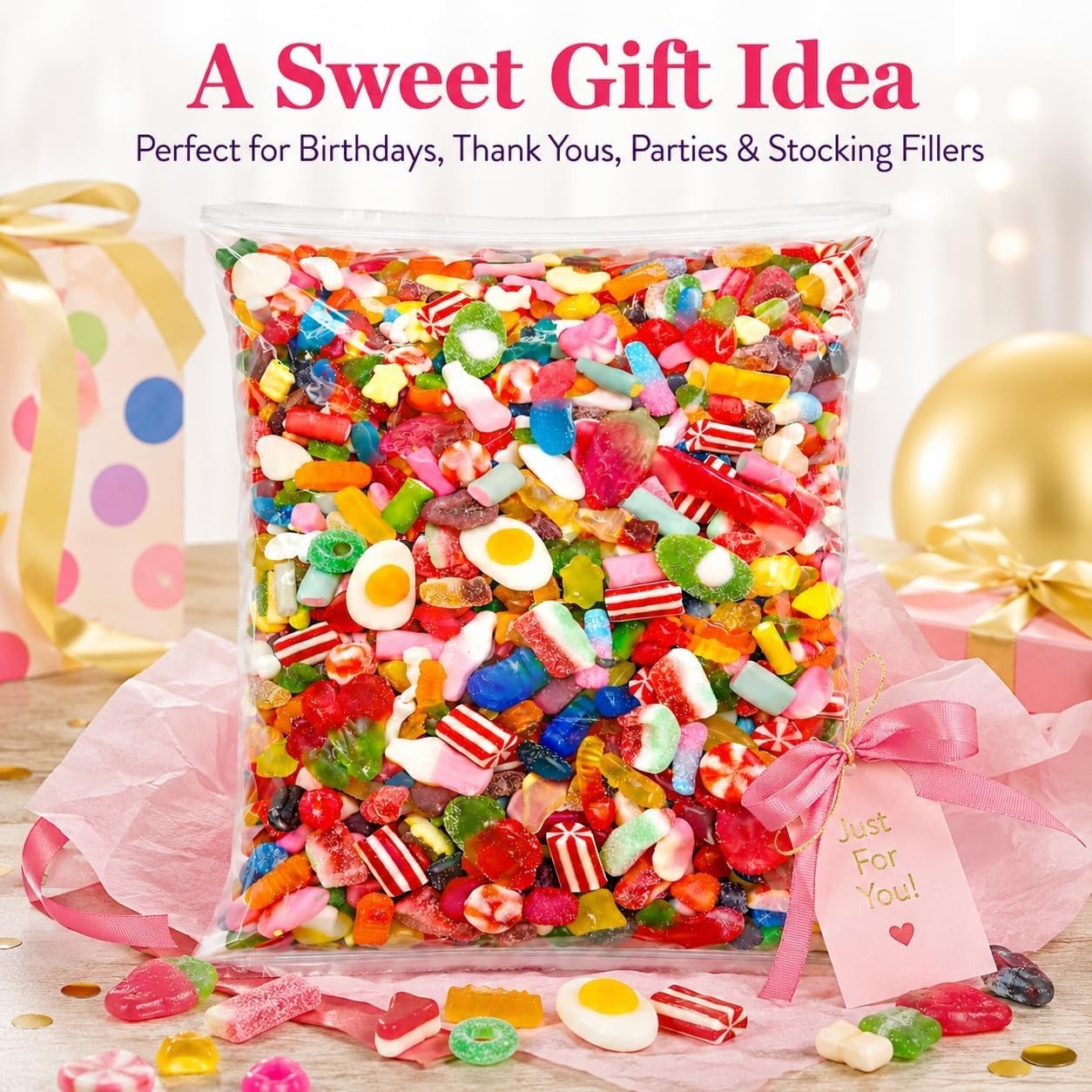 GRO VITS Pick & Mix Jelly Sweets – 800g Retro Gummy Candy Pouch - Image 6