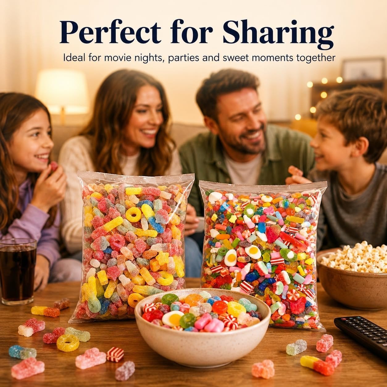 GRO VITS Pick & Mix Sweets Bundle – 2 x 500g Fizzy & Non-Fizzy Jelly Candy Pouches - Image 6