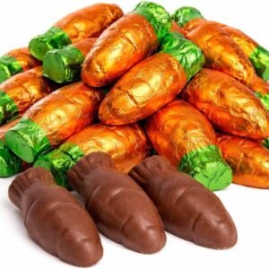 GRO VITS Milk Chocolate Carrots – 500g Foil Wrapped Chocolates