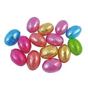 GRO VITS Foil Chocolate Mini Eggs – 100 Pack, 500g