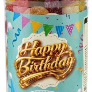 GRO VITS Happy Birthday Pick & Mix Sweet Jar – 635g